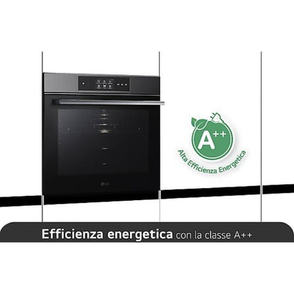 Horno a vapor LG WSED7665B, 76 L, Multifunción, Pirolítico + Vapor, Acero Negro Mate