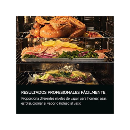 Horno a vapor AEG Serie 8000 TB8SB73ZAB, 70 L, Hidrolítico, Steamify, Integrable, Negro