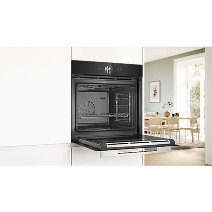 Horno a vapor Bosch HSG7361B1, 71 L, Multifunción, Steam Plus, Hidrolítico, Pantalla TFT, Negro