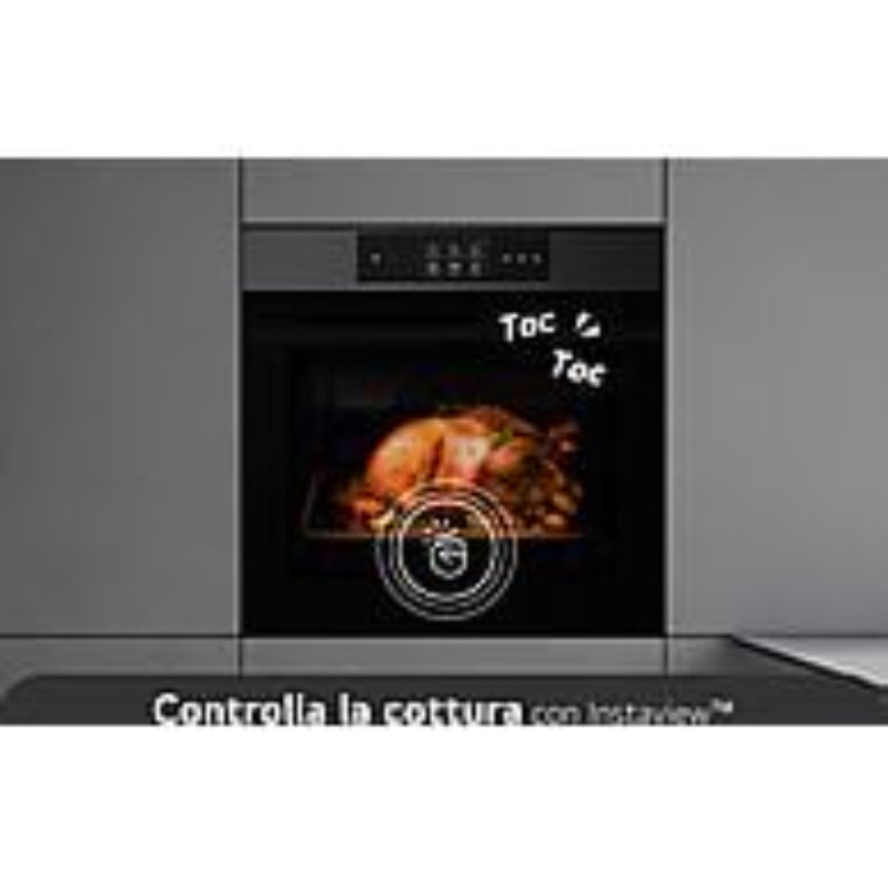 Horno a vapor LG WSED7665B, 76 L, Multifunción, Pirolítico + Vapor, Acero Negro Mate