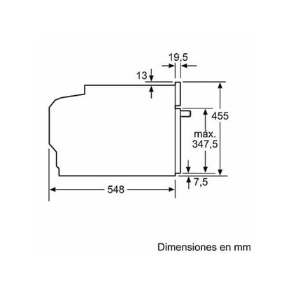 Horno compacto Bosch CMG7761B1, Integrable, 45 L, Aire caliente 4D, Pirolítico y limpieza por agua, Home Connect, Negro
