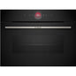 Horno compacto Bosch CBG7741B1, 47 L, Multifunción, Pirolítico, Negro / Acero Inoxidable