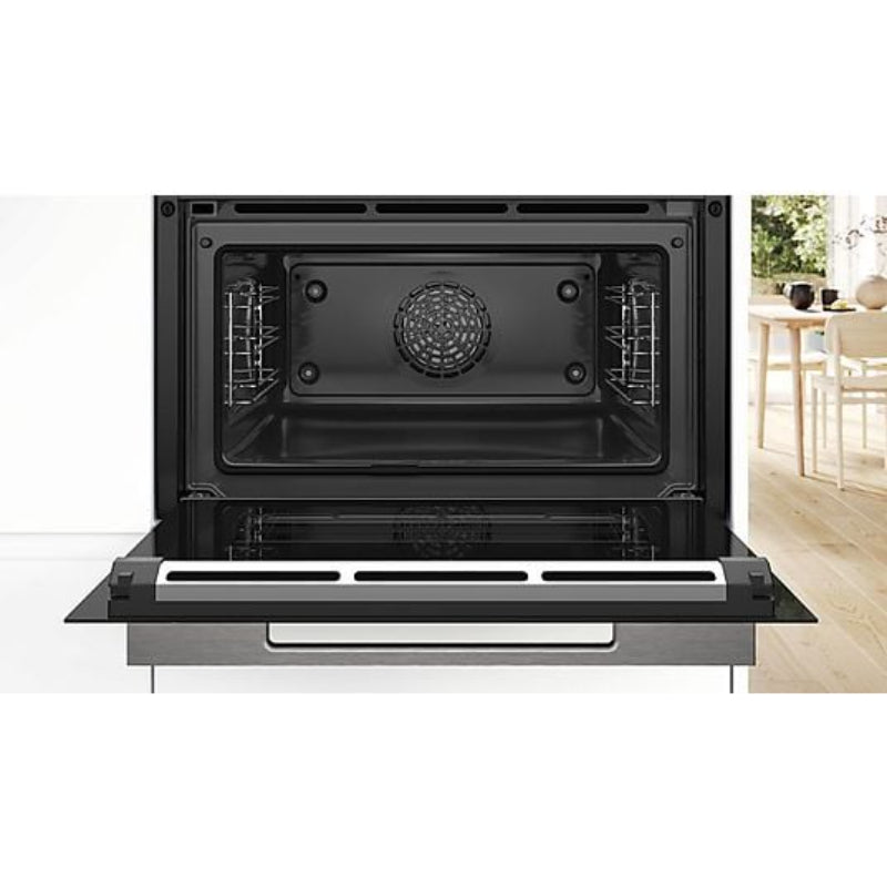 Horno compacto Bosch CBG7741B1, 47 L, Multifunción, Pirolítico, Negro / Acero Inoxidable
