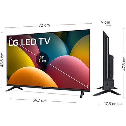 TV LG 32LR60006LA Negro 32 Pulgadas LED Full HD | webOS Smart TV α5 AI Gen6