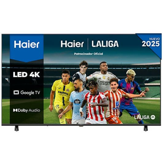 TV Haier H55K85FUX Negro 55 Pulgadas 4K UHD | Google TV Diseño Sin Marcos Sonido 30W