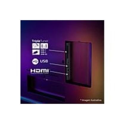 TV Philips Ambilight 43PUS8510/12 QLED Negro Mate 43 Pulgadas 4K UHD | Titan OS Dolby Atmos