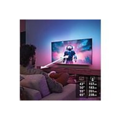 TV Philips Ambilight 43PUS8510/12 QLED Negro Mate 43 Pulgadas 4K UHD | Titan OS Dolby Atmos