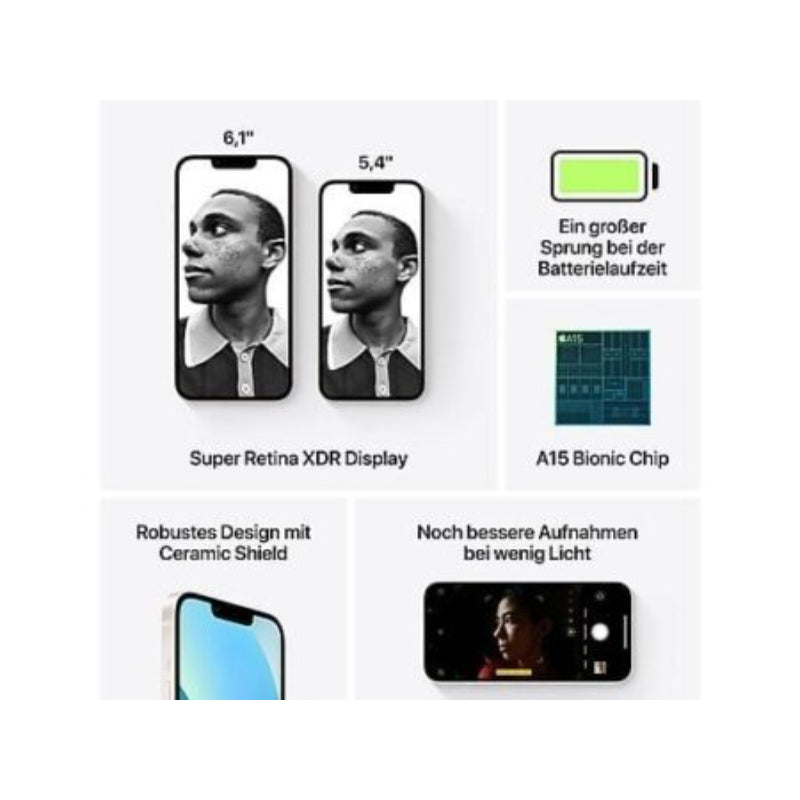 Apple iPhone 13 Blanco 128 GB Smartphone 6,1 Pulgadas Chip A15 Bionic