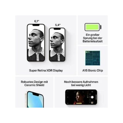 Apple iPhone 13 Blanco 128 GB Smartphone 6,1 Pulgadas Chip A15 Bionic