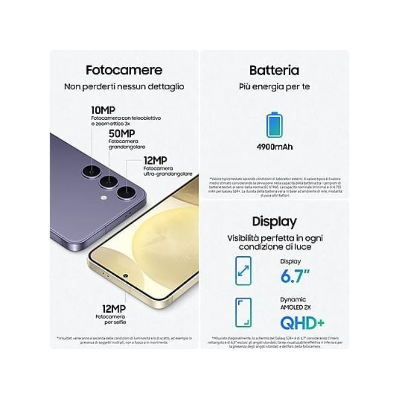 Samsung Galaxy S24 Plus Reacondicionado 256 GB Smartphone 6,7 Pulgadas Dynamic AMOLED 12 GB RAM 5G